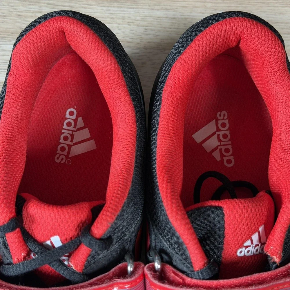 Adidas Powerlift 2 Shoes Men Size 11 Black Red Training Weightlifting Gym Q33821